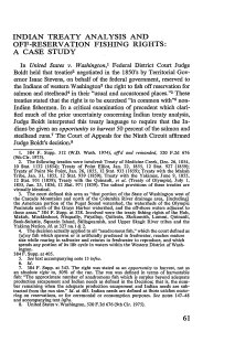 Indian Treaty Analysis and Off-Reservation Fishing Rights: A Case Study (1975)