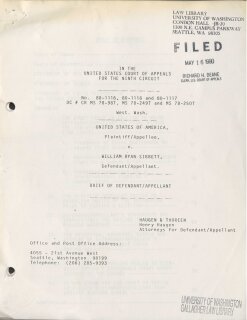 United States v. Baker: Brief of Defendant/Appellant (1980)