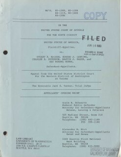 United States v. Baker: Appellants' Opening Brief (1980)