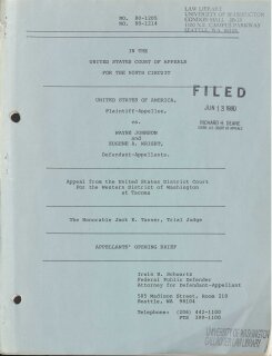United States v. Baker: Appellants' Opening Brief (1980)