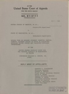 United States v. Washington: Reply Brief of Appellants (1981)