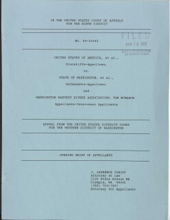 United States v. Washington: Opening Brief of Appellants (1995)