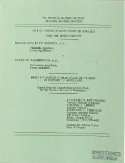 United States v. Washington: Brief of Amicus Curiae State of Oregon in Support of Appellant (1996)