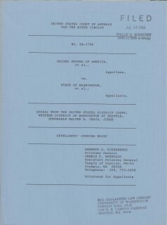 United States v. Washington: Appellants' Opening Brief (1984)