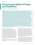 Protecting the Rights of People with Disabilities
