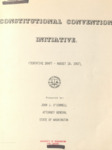 Constitutional Convention Initiative: Tentative Draft, August 18, 1967 by Attorney General State of Washington