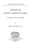 American State Constitutions: A Study of Their Growth